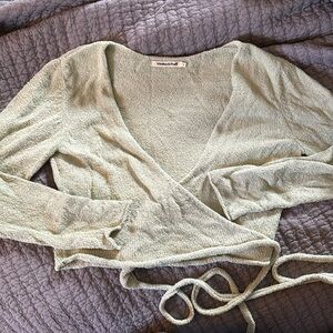 Misha and puff ballet wrap sweater